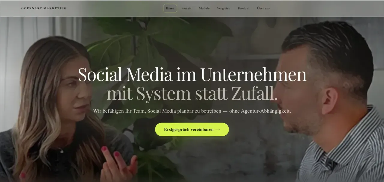 Website von Goernart Marketing